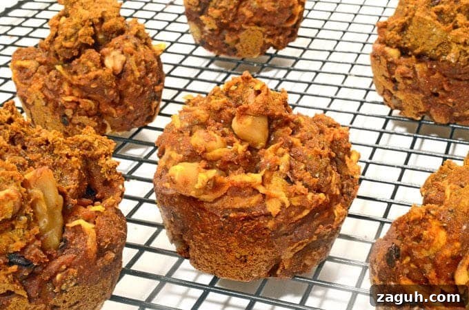 Muffins cooling on a rack