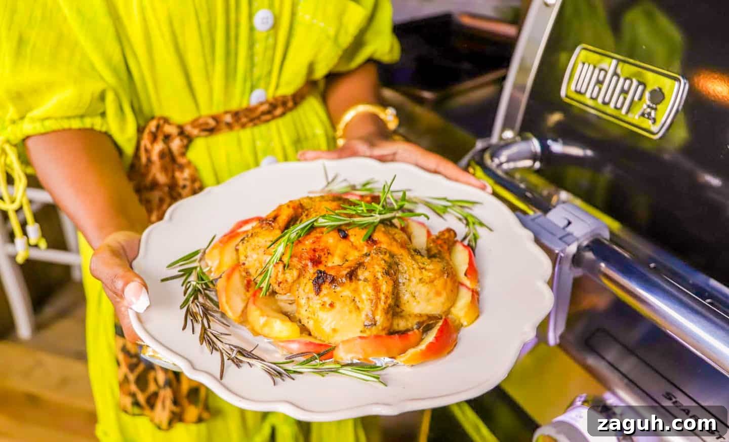 Weber Grills Holiday Recipes: Festive Ideas for Seasonal Cookouts 14 Weber Grill Recipes Apple Ginger Rotisseries Chicken