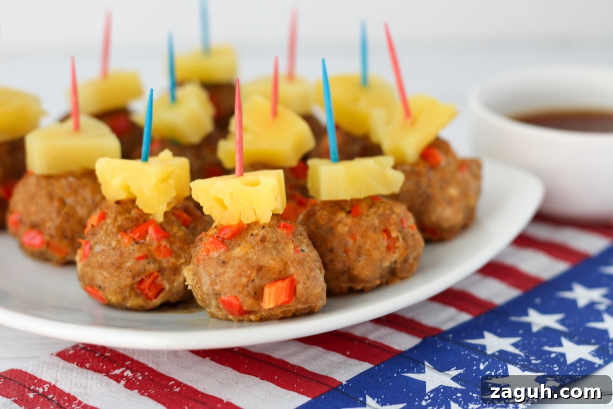 Spicy Hawaiian Turkey Meatballs with Pineapple Glaze 2 Spicy Hawaiian Turkey Meatballs