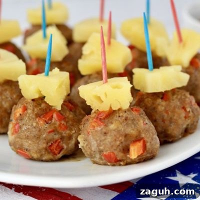 Spicy Hawaiian Turkey Meatballs with Pineapple Glaze 7 spicy hawaiian turkey meatballas